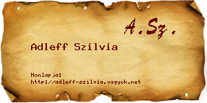 Adleff Szilvia névjegykártya